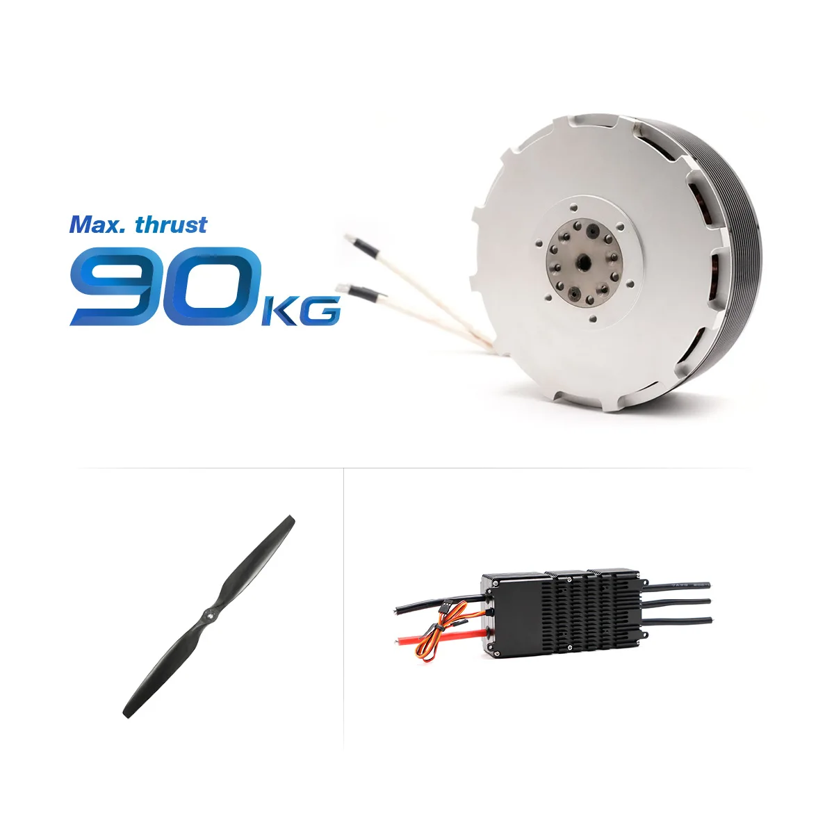 Drone Propeller - 高出力90KG推力ブラシレスドローンモーター20280、ESCプロペラ付き、ヘビーリフトドローン航空機パラモーター用