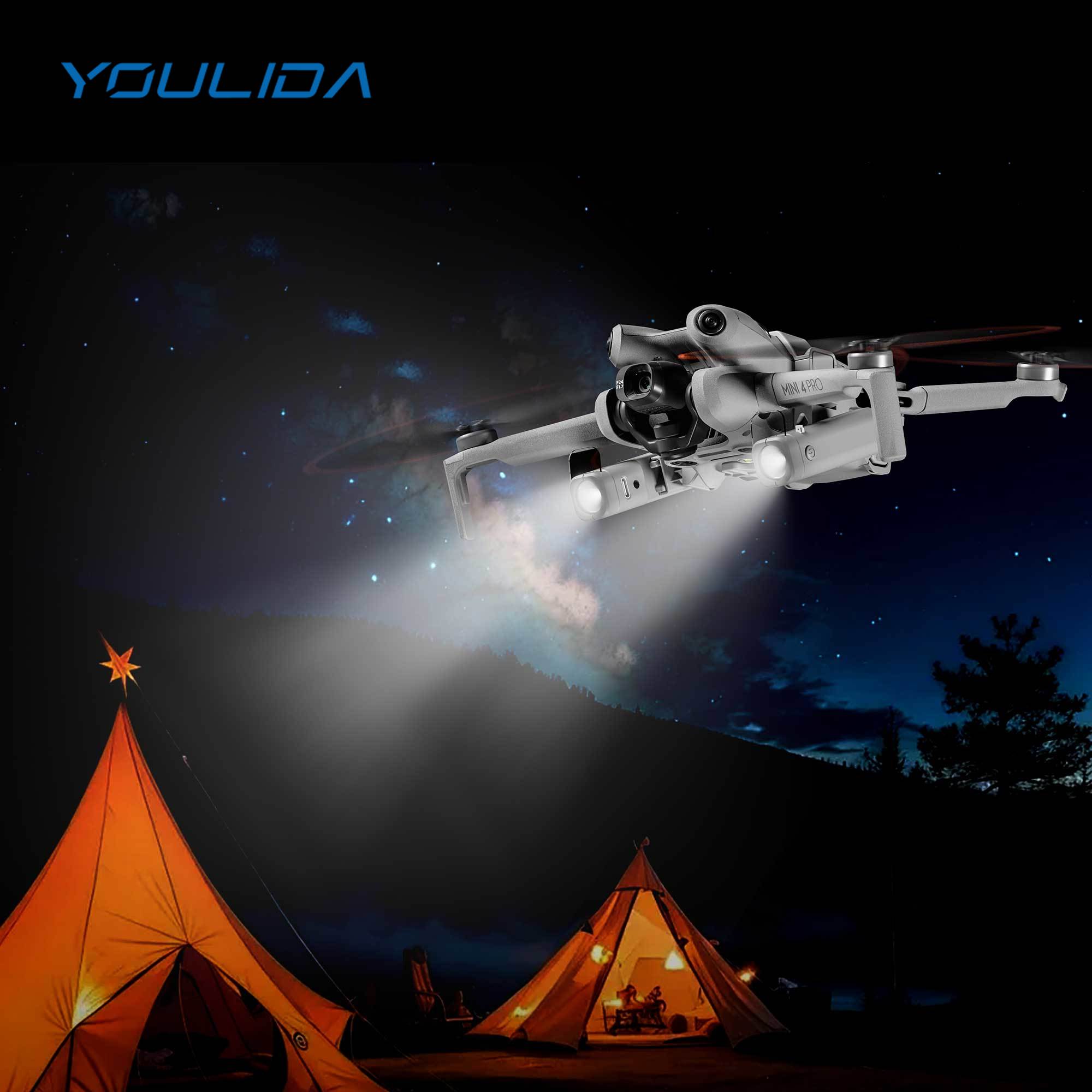 Drone Led Light - DJI ミニ 4 プロ LED ナイトナビゲーションライト長距離サーチライトドローンフライトランプ衝突防止ストロボライトアクセサリー
