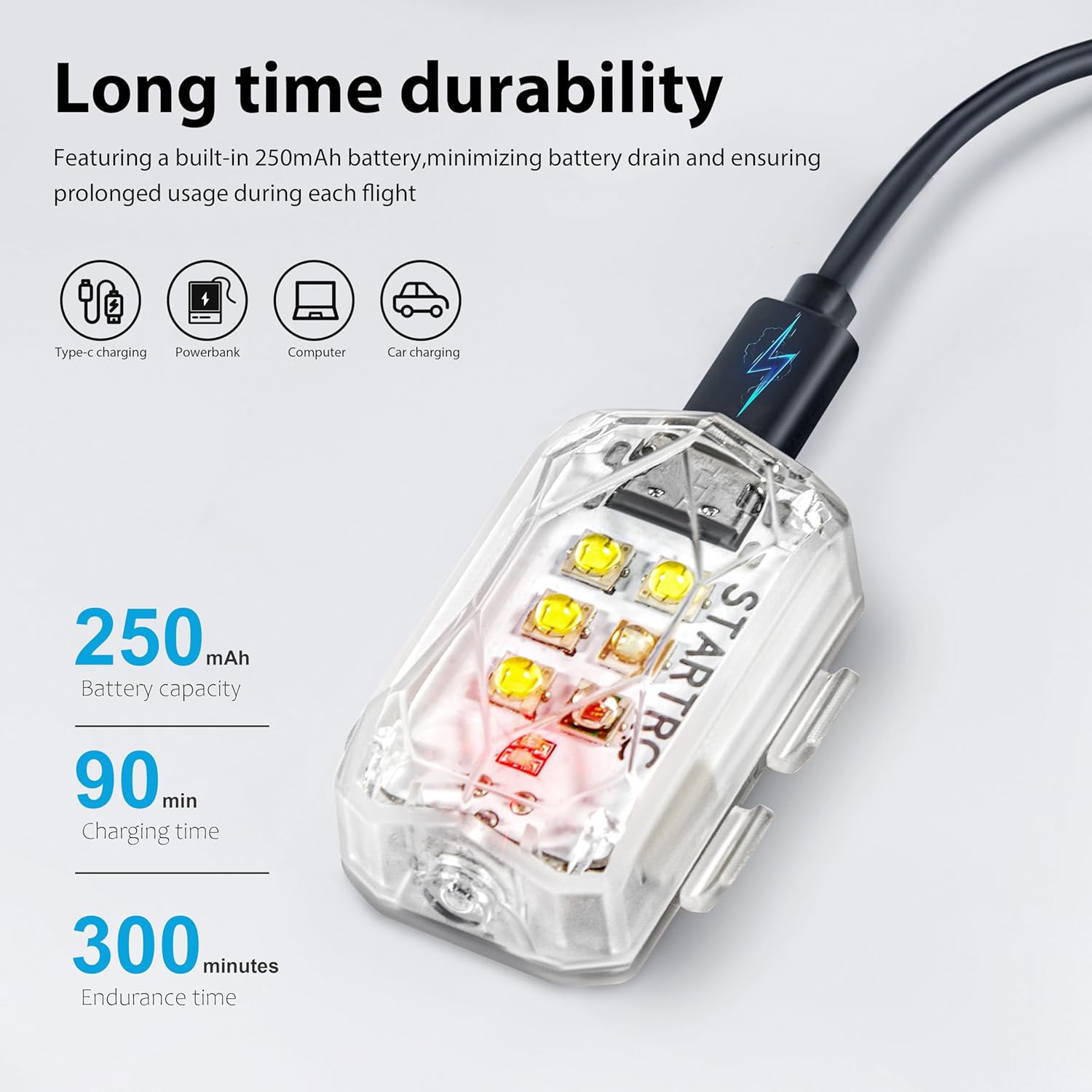 STARTRC ドローン ストロボライト 衝突防止ライト 充 - Drone Led Light のレビューと価格