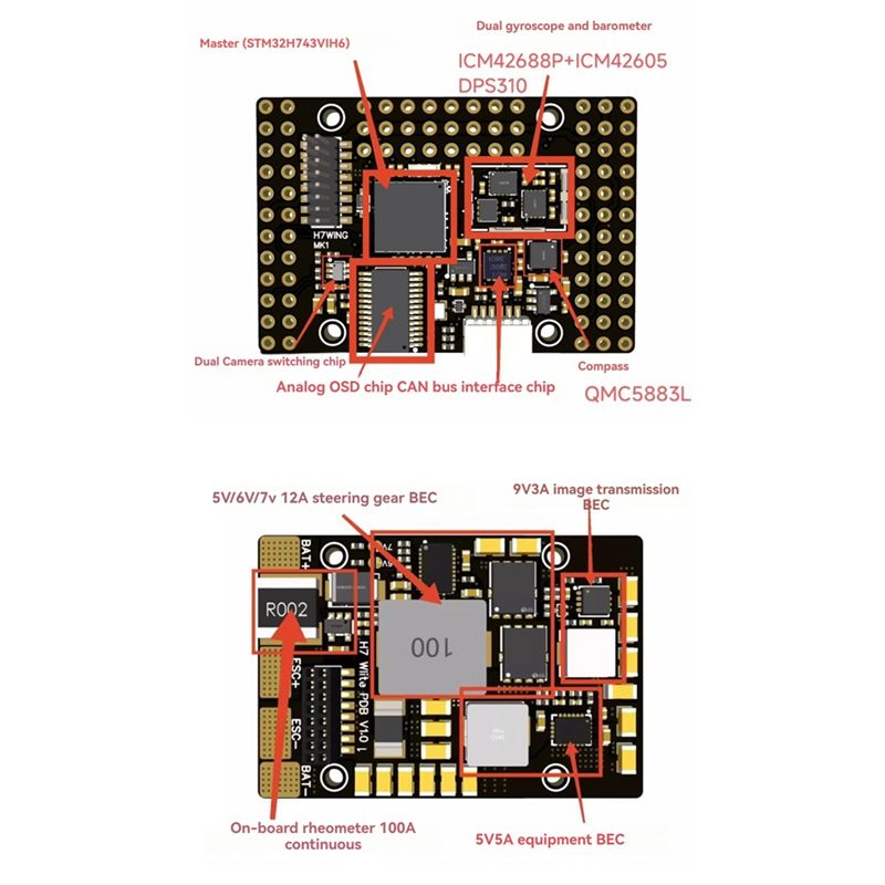 H7wlite MK1 H7 フライトコントローラー 固定翼 - Drone Compass のレビューと価格